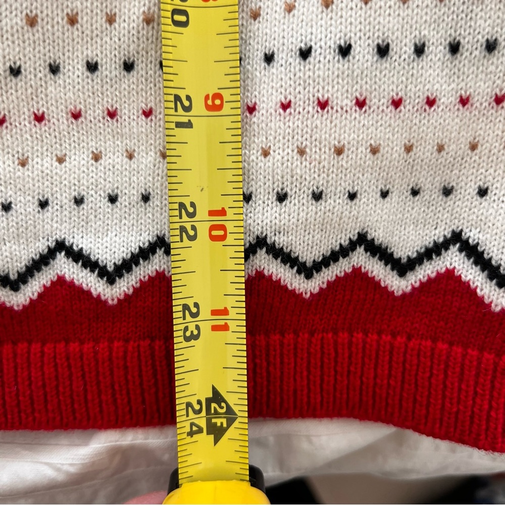 Talbots Red and Cream Patterned Sweater - Picture 8 of 10